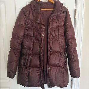 Prana SZ M Women's Burgundy Puffer Jacket